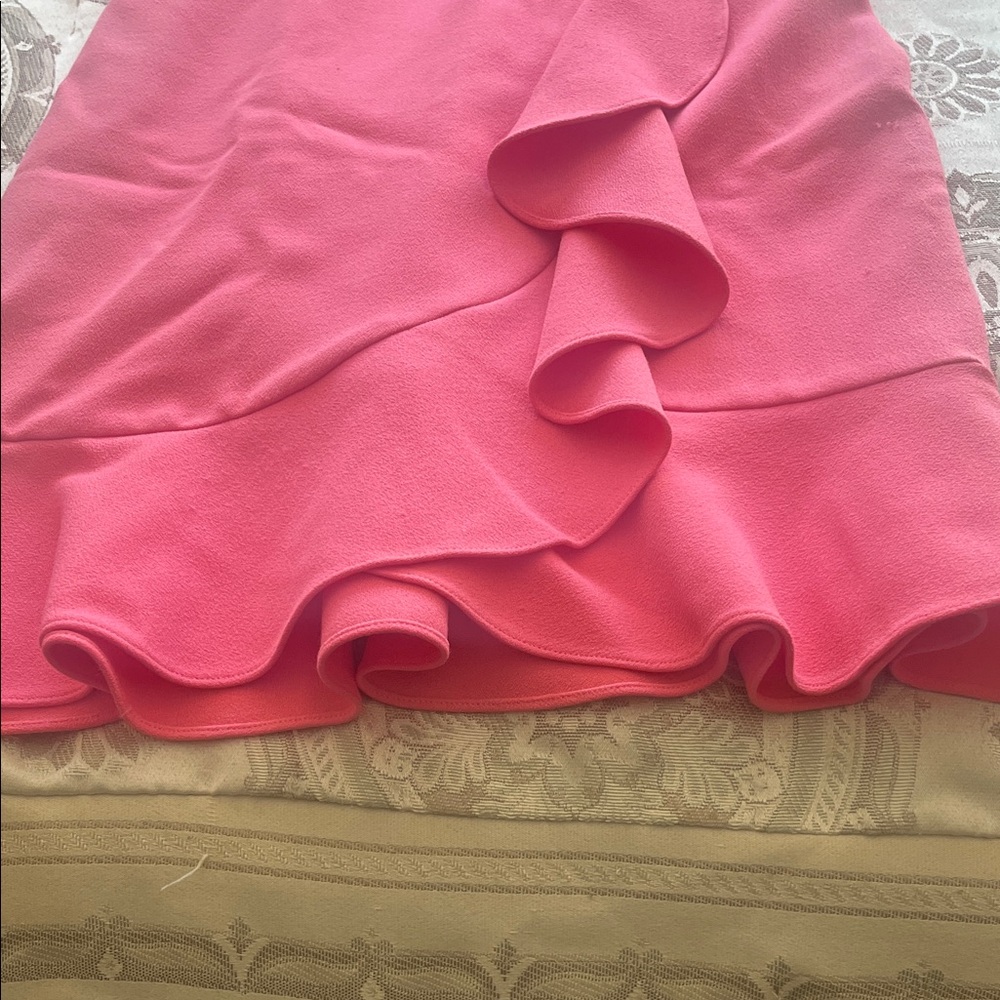 Chic Pink Ruffle Mini Dress - Picture 4 of 5
